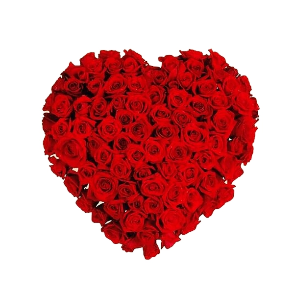 Corazón Rosas Rojas
